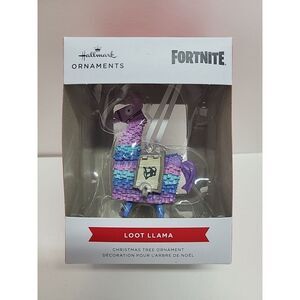 Hallmark Red‎ Box Christmas Tree Ornament Fortnite Loot Lama - New